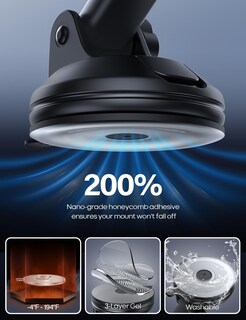Foto 3 | Foto 3 | Soporte De Teléfono De Coche Lamicall Ultra Con Succión De 32 Kg Para Iphone - Venta Internacional.