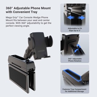 Foto 4 | Foto 4 | Soporte Para Teléfono Con Forma De Cuña Para Consola De Coche Arkon Sm4seatmt - Venta Internacional.