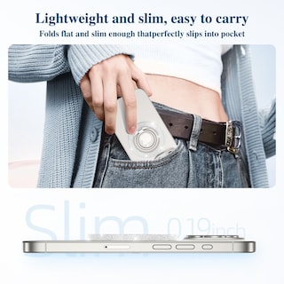 Foto 7 | Foto 7 | Empuñadura Magnética Para Teléfono Gviewin Compatible Con Magsafe Para Iphone Silver - Venta Internacional.