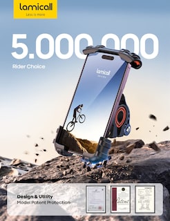 Foto 7 | Foto 7 | Soporte De Teléfono Para Bicicleta Lamicall Para Iphone, Naranja - Venta Internacional.