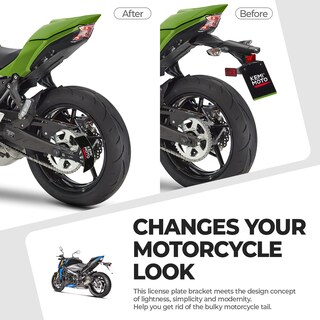 Foto 2 | Foto 2 | Soporte Universal Para Matrícula De Moto Kemimoto, Negro - Venta Internacional.