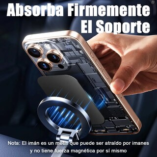 Foto 3 | Foto 3 | 8 Placas De Metal Para Soporte Magnético Auto Celular Imán Negro