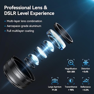 Foto 2 | Foto 2 | Lente Macro Apexel 10-20x Para Fotografía Hd Para Iphone Y Android - Venta Internacional.