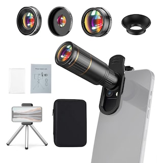 Foto 1 | Foto 1 | Kit De Lentes Para Teléfono Andoer 4 En 1 Con Teleobjetivo Gran Angular 22x - Venta Internacional.