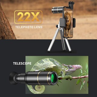 Foto 3 | Foto 3 | Kit De Lentes Para Teléfono Andoer 4 En 1 Con Teleobjetivo Gran Angular 22x - Venta Internacional.