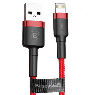 Foto 1 | Foto 1 | Cable Lightning Baseus color Negro Reforzado de Carga Rápida y Uso Rudo 1 m