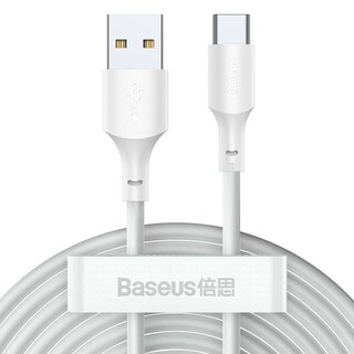 Foto 1 | Foto 1 | Dos Cables Tipo C Huawei Baseus Carga Rápida 40w Reforzado de 150cm Blanco