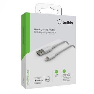 Foto 4 | Foto 5 | Cable Lightning Belkin color Blanco para iPhone y iPad 3 m