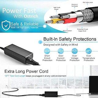 Foto 6 | Foto 6 | Venta Internacional - Cargador Usb C 45w Compatible Con Hp/dell/lenovo/acer Chromebook/asus/samsung/sony, Carga Rápida + Cable
