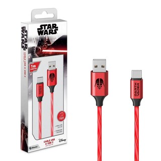 Foto 2 | Foto 2 | Cable Usb A Usb C Con Luz Led Star Wars™ De 1 M Modelo Vader