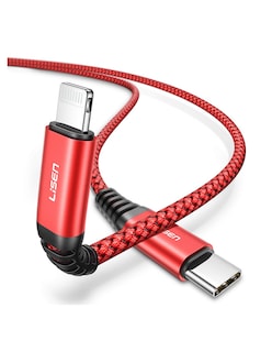 Foto 1 | Foto 1 | Cable Tipo C A Lightning Mfi 3m Lisen Rojo