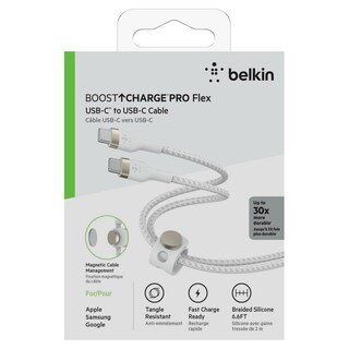 Foto 6 | Foto 6 | Cable Pro Flex Usb-c a Usb-c 60w Belkin Blanco 2m