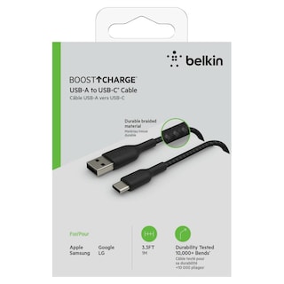 Foto 5 | Foto 5 | Cable Trenzado Usb C A Usb-a Negro 1m