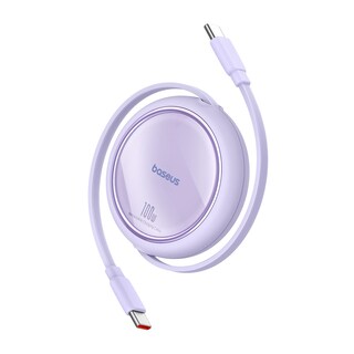 Foto 1 | Foto 1 | Cable USB C 100w Baseus Free2draw Mini Retráctil 1m Púrpura