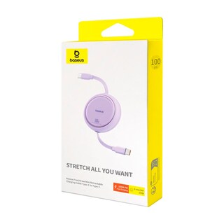 Foto 7 | Foto 7 | Cable USB C 100w Baseus Free2draw Mini Retráctil 1m Púrpura