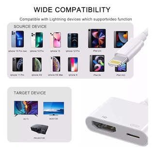 Foto 8 | Foto 8 | Adaptador Hdmi Lightning Av Digital 1080p para iPhone y iPad