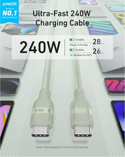 Foto 2 | Foto 2 | Cable Usb C Anker Nano, 240 W, 1,8 M, Carga Rápida Para Iphone Macbook - Venta Internacional.