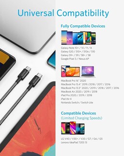 Foto 4 | Foto 4 | Cable Usb C A Usb C Anker Usb 2.0 De Carga Rápida, 100 W, 6 Pies - Venta Internacional.
