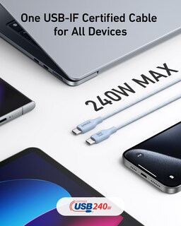 Foto 3 | Foto 3 | Cable Usb C Anker, 240 W, Trenzado Biológico, Tipo C, Carga Rápida, 1,8 M - Venta Internacional.