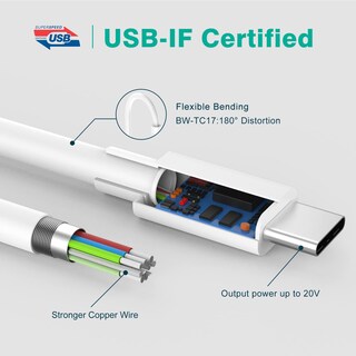 Foto 2 | Foto 2 | Cable Usb C a Usb C Ifeart para Macbook Air Pro Charger de 2 M - Venta Internacional