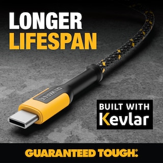 Foto 2 | Foto 2 | Cable Usb C Dewalt Premium De Nailon Trenzado Usb A A Tipo C Negro - Venta Internacional.