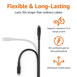 Foto 3 | Foto 3 | Cable de Carga Amazon Basics Usb-a A Lightning 3 m Para iPhone - Venta Internacional