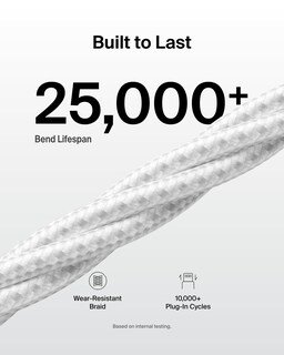 Foto 3 | Foto 3 | Cable Usb-a A Usb-c Trenzado Belkin De 3 M, Blanco (paquete De 2) - Venta Internacional.