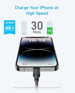 Foto 2 | Foto 2 | Cable Usb-c a Lightning Anker 310 de 3 Pies Negro - Venta Internacional