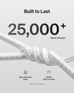 Foto 3 | Foto 3 | Cable Usb C A Usb C, 2 M, Belkin Boostcharge, 240 W, Blanco - Venta Internacional.