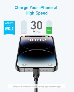 Foto 2 | Foto 2 | Cable Usb-c A Lightning Anker 310 Negro De 10 Pies Para Iphone - Venta Internacional
