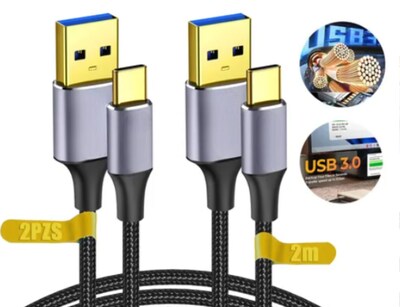 Foto 1 | Foto 1 | Cargador USB a USB-C Xtellar Carga Rápida 2 Piezas