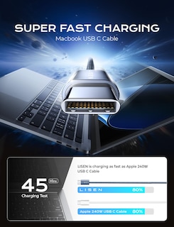 Foto 3 | Foto 3 | Cable Usb C A Usb C Lisen De Carga Rápida De 140 W Para Macbook Pro - Venta Internacional.