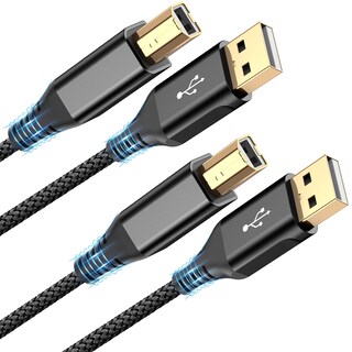 Foto 1 | Foto 1 | Cable De Impresora Sweguard Usb 2.0 Tipo A Macho A B Macho De 3 M  Paquete De 2 - Venta Internacional.