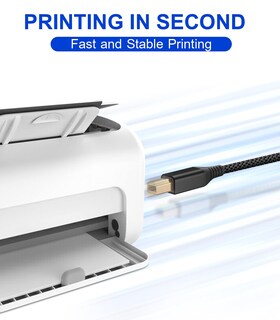 Foto 3 | Foto 3 | Cable De Impresora Sweguard Usb 2.0 Tipo A Macho A B Macho De 3 M  Paquete De 2 - Venta Internacional.