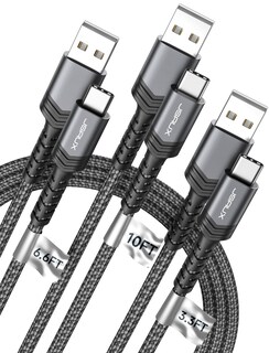 Foto 1 | Foto 1 | Cable Usb C Jsaux 3.1 A De Carga Rápida  Paquete De 3 (3 M+2 M+1 M)  Gris - Venta Internacional.