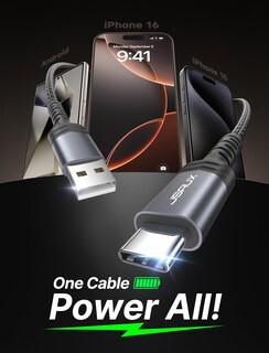 Foto 2 | Foto 2 | Cable Usb C Jsaux 3.1 A De Carga Rápida  Paquete De 3 (3 M+2 M+1 M)  Gris - Venta Internacional.