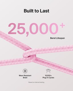 Foto 4 | Foto 4 | Cable Usb C A Usb C Para Iphone 16  Paquete De 2 Unidades  3 M  60 W  Rosa - Venta Internacional.