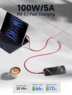 Foto 2 | Foto 2 | Cable Usb C A Usb C Jsaux De 100 W  5 A  Carga Rápida De 10 Pies (paquete De 2) - Venta Internacional.