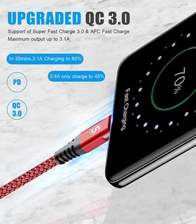 Foto 2 | Foto 2 | Cable Usb tipo C Sweguard Rojo-Venta Internacional