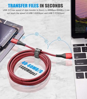 Foto 5 | Foto 5 | Cable Usb tipo C Sweguard Rojo-Venta Internacional