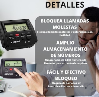 Foto 2 | Foto 2 | Bloqueador De Llamadas Telefónicas  Chuyland  Llamadas Entrantes Bloquea Bancos Para Teléfono Fijo Cuenta Con Identificardor