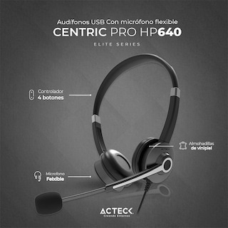 Foto 2 | Foto 2 | Audífono Diadema para Call Center Acteck AC-935319 Alámbrico USB color Negro
