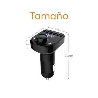 Foto 2 | Foto 2 | Receptor Transmisor Bluetooth Archy para Carro FM 3.1A Coche Auto Manos Libres Radio Reproductor BTX8 Negro