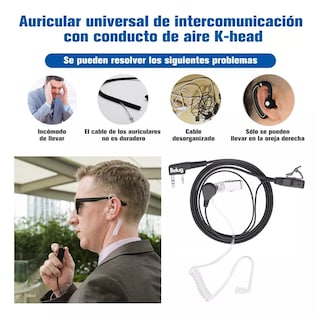 Foto 2 | Foto 2 | Audífonos Manos Libres Para Baofeng Kenwood Linton 2 Pzs, Belug Blanco