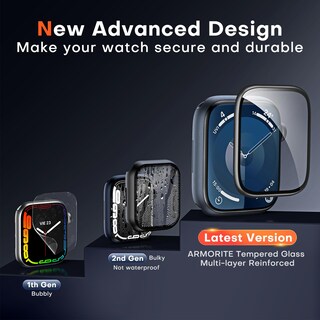 Foto 3 | Foto 3 | Protector De Pantalla Tauri De Vidrio Templado Para Apple Watch De 41 Mm, Paquete De 2 - Venta Internacional.