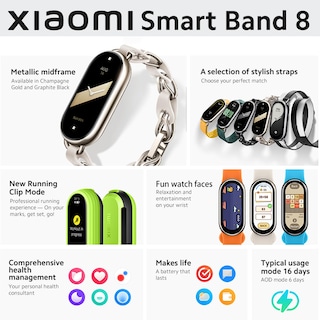Foto 2 | Foto 2 | Pulsera Inteligente Xiaomi Mi Band 8 con Pantalla Amoled 1,62'' Negra - Venta Internacional