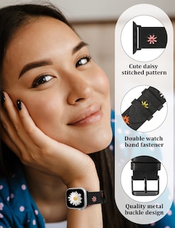 Foto 2 | Foto 2 | Correa De Reloj Wearlizer Daisy Leather Para Mujer Apple De 41 A 49 Mm - Venta Internacional.