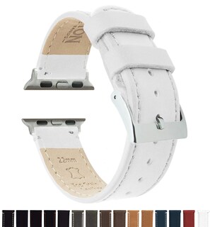 Foto 2 | Foto 2 | Correa De Reloj Barton De Piel Blanca De Grano Superior Para Apple Watch, 38-41 M - Venta Internacional.