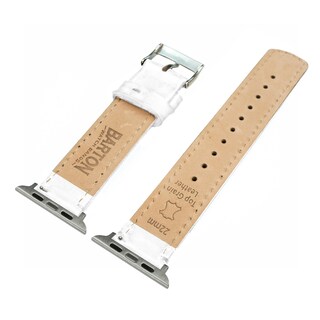 Foto 4 | Foto 4 | Correa De Reloj Barton De Piel Blanca De Grano Superior Para Apple Watch, 38-41 M - Venta Internacional.