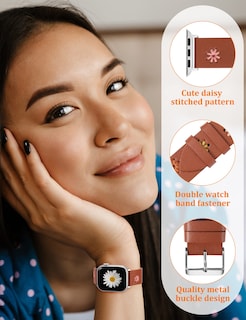 Foto 2 | Foto 2 | Correa De Reloj Wearlizer De Piel Floral Para Mujer Apple 41/40/38 - Venta Internacional.